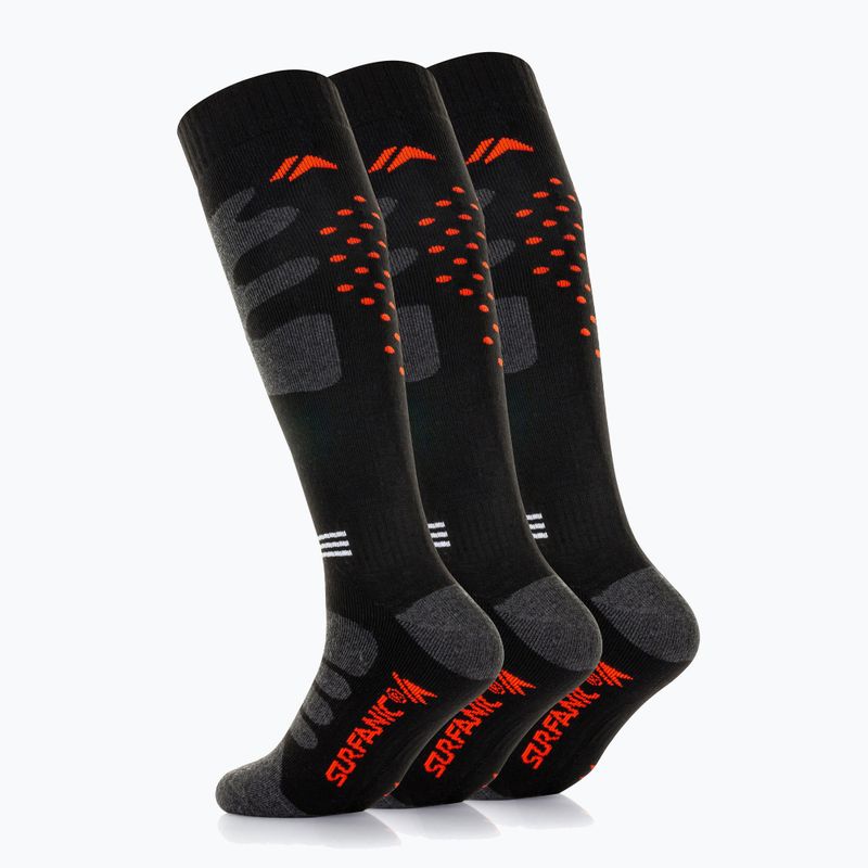 Calze da sci Surfanic Pro Tech Plus confezione da 3 orange 3