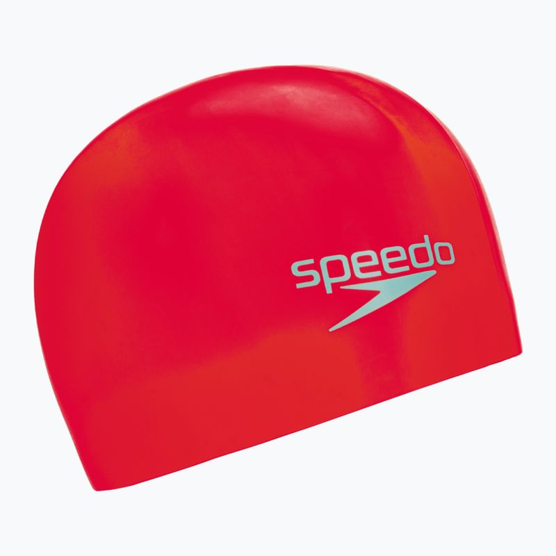 Cuffia Speedo Plain Moulded Silicone Junior rosso