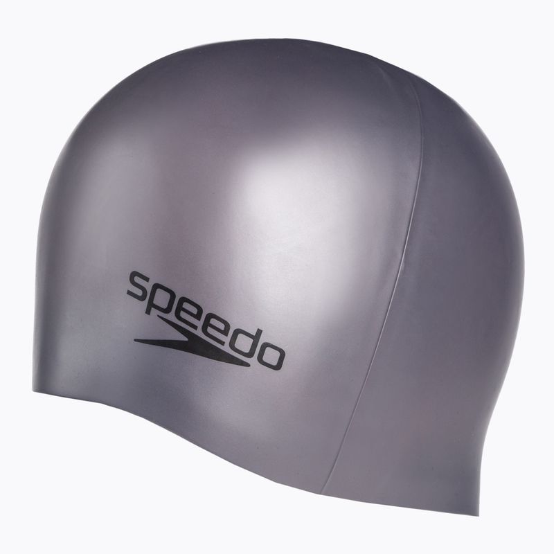 Cuffia Speedo Plain Moulded Silicone cromo