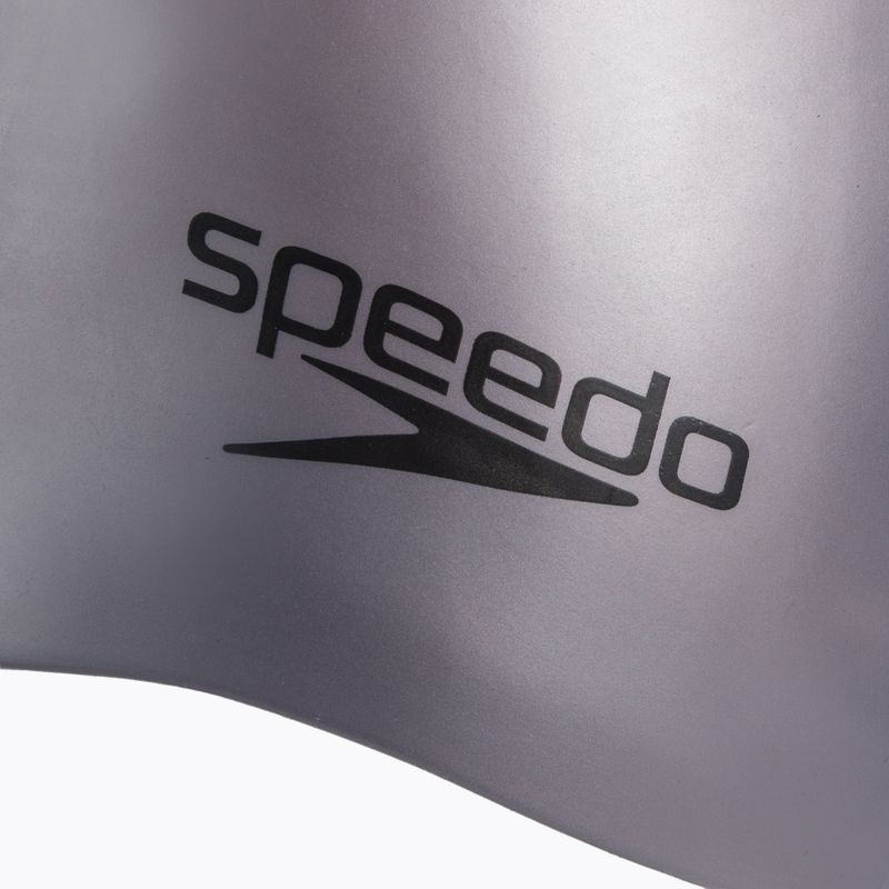 Cuffia Speedo Plain Moulded Silicone cromo 3