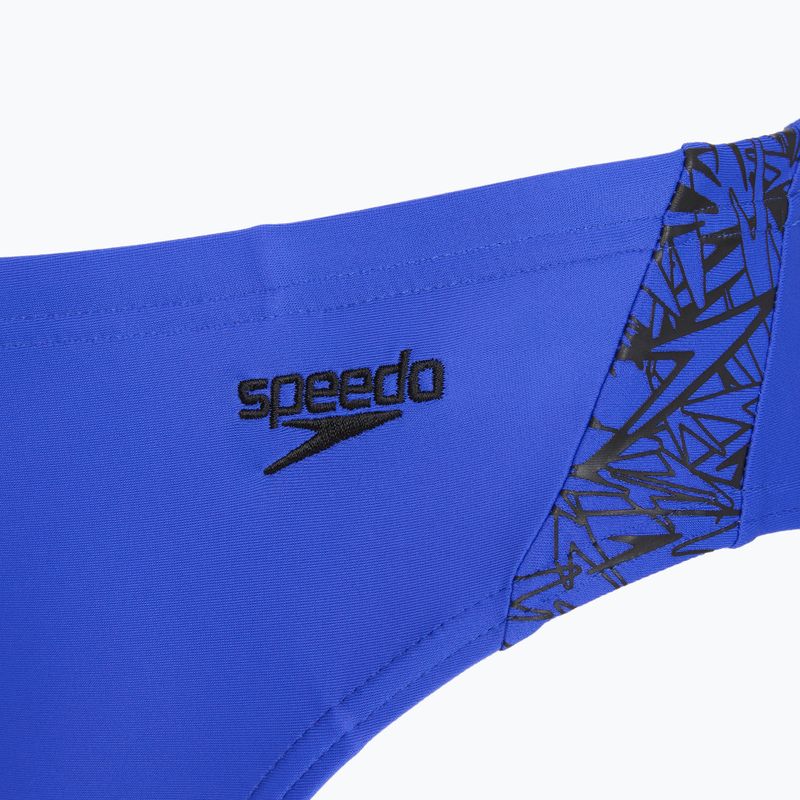 Speedo Boom Splice slip da nuoto per bambini 6,5 cm Slip blu/nero 3