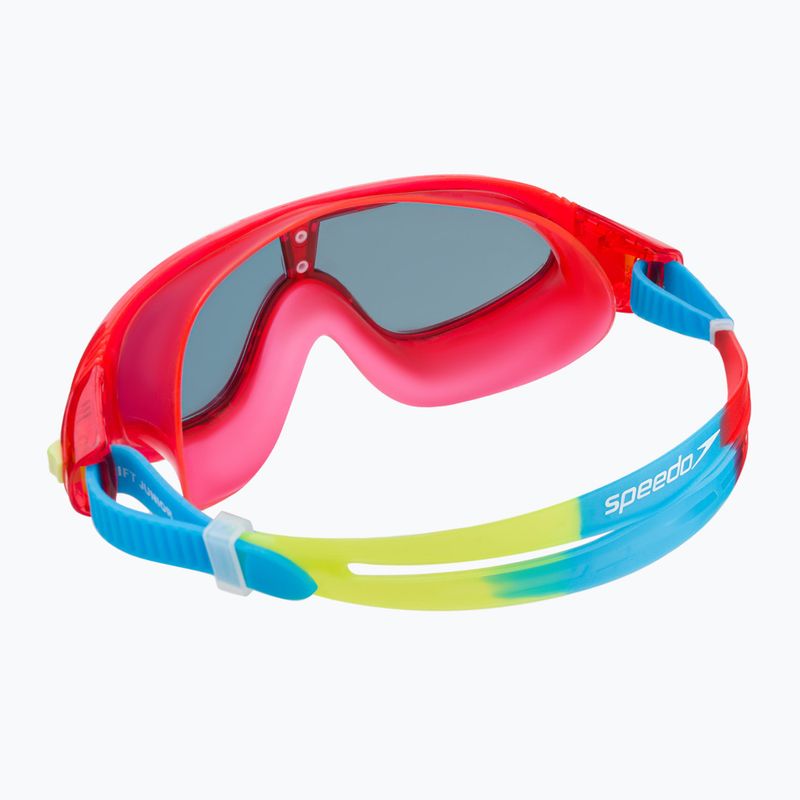 Maschera da bagno Speedo Biofuse Rift Junior rosso lava/blu giapponese/fumo per bambini 4