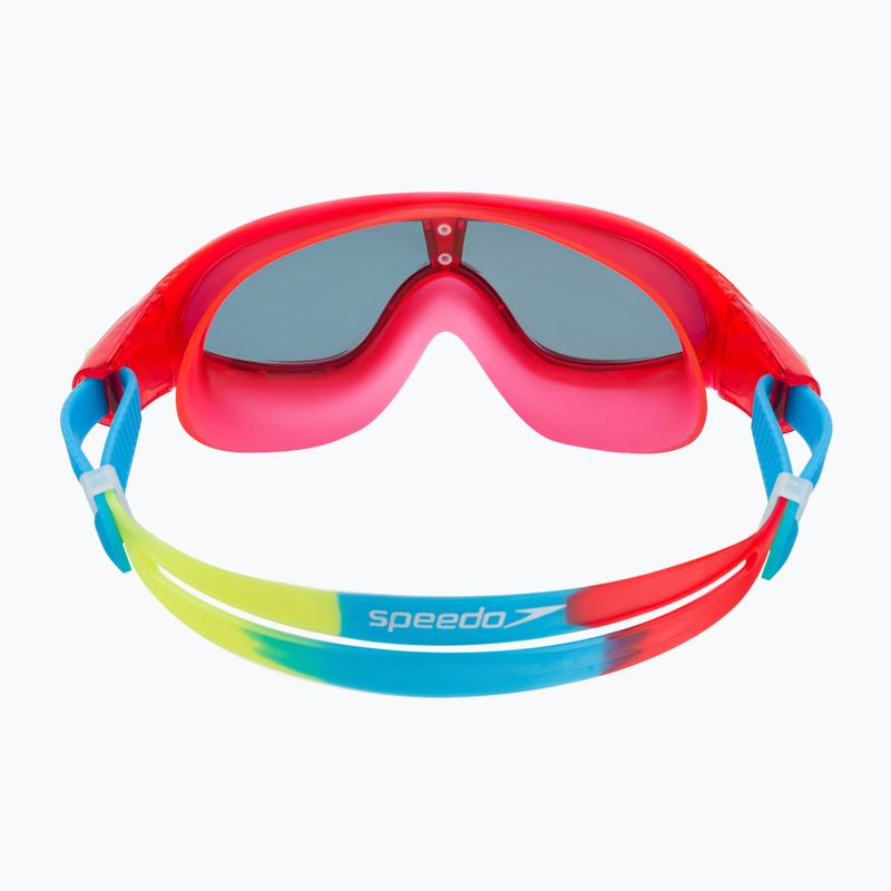 Maschera da bagno Speedo Biofuse Rift Junior rosso lava/blu giapponese/fumo per bambini 5