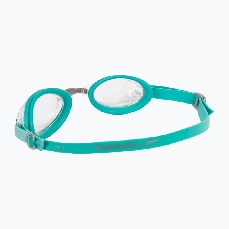 Occhialini da nuoto Speedo Jet V2 color giada/argento/chiaro 4