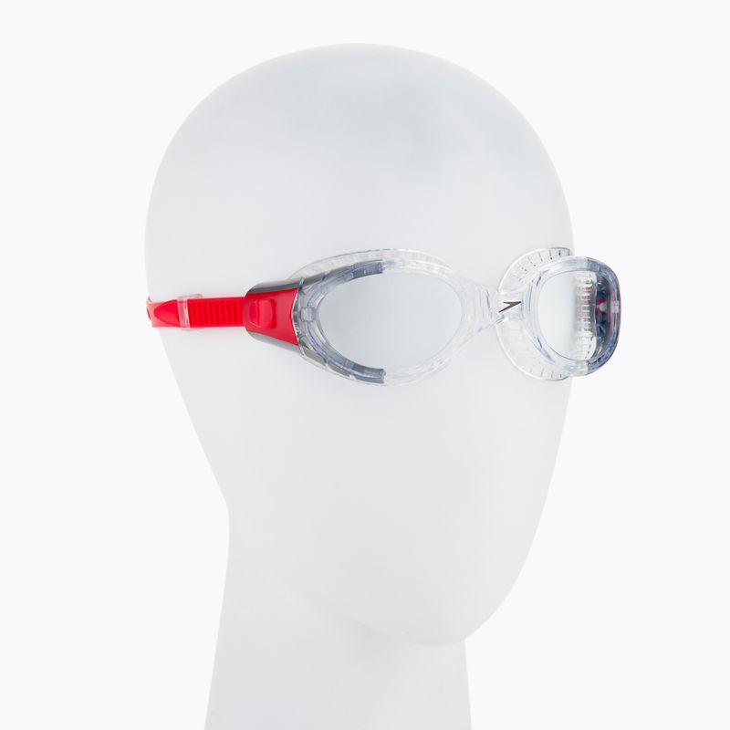 Occhiali da nuoto Speedo Futura Biofuse Flexiseal rosso lava/chiaro 2