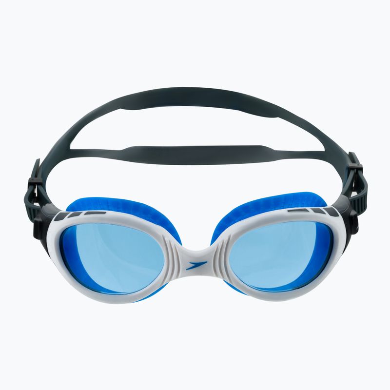Occhiali da nuoto Speedo Futura Biofuse Flexiseal oxid grigio/bianco/blu 2