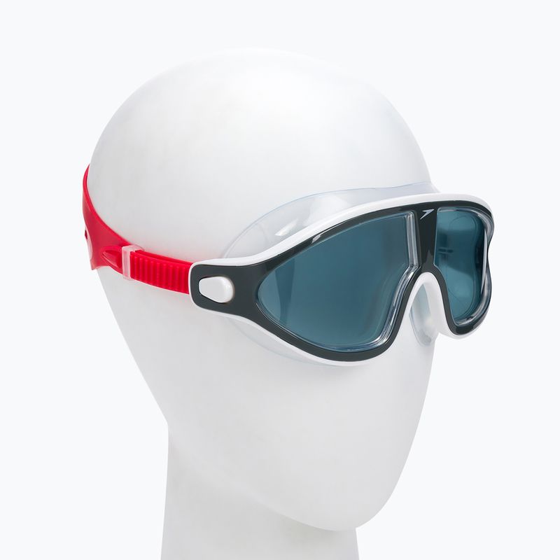 Maschera Speedo Biofuse Rift rosso lava/grigio ossido/fumo 2