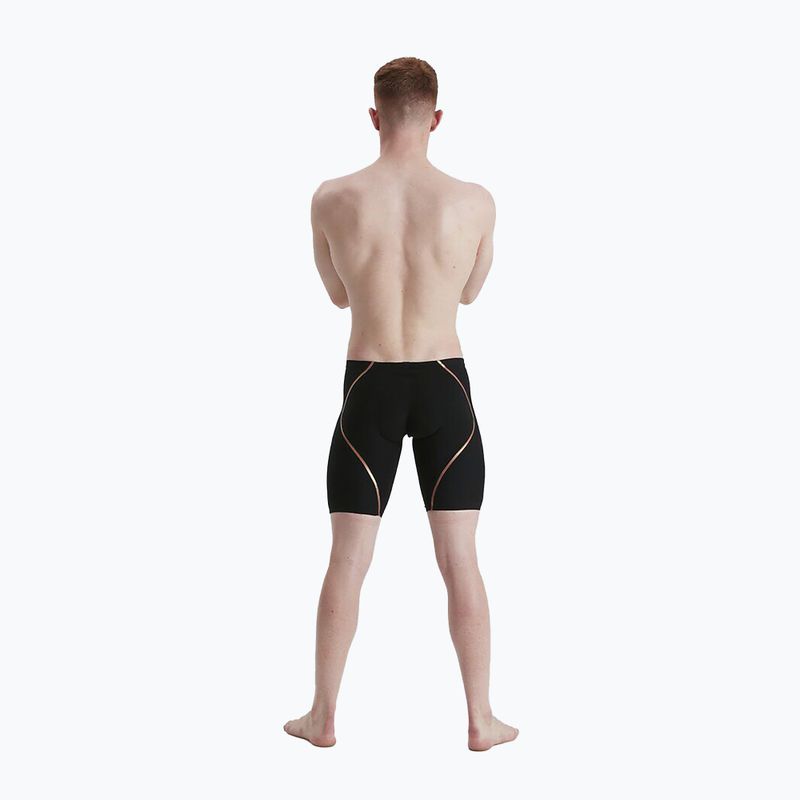 Speedo Fastskin LZR Pure Intent, costume da bagno da uomo nero/oro rosso 3
