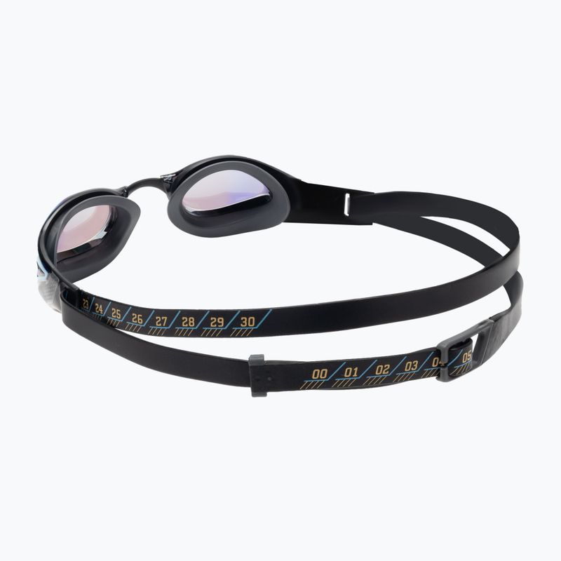 Occhialini da nuoto Speedo Fastskin Pure Focus Mirror nero/grigio freddo/oro mare 4