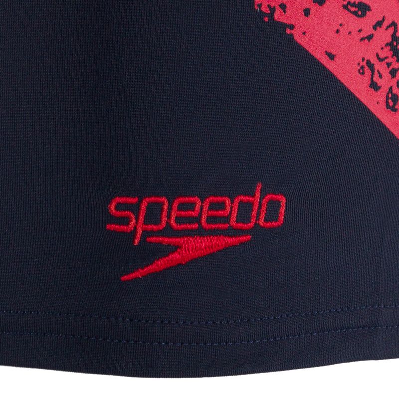 Pantaloncini da bagno Speedo Boomstar Placement da uomo, blu/rosso 3