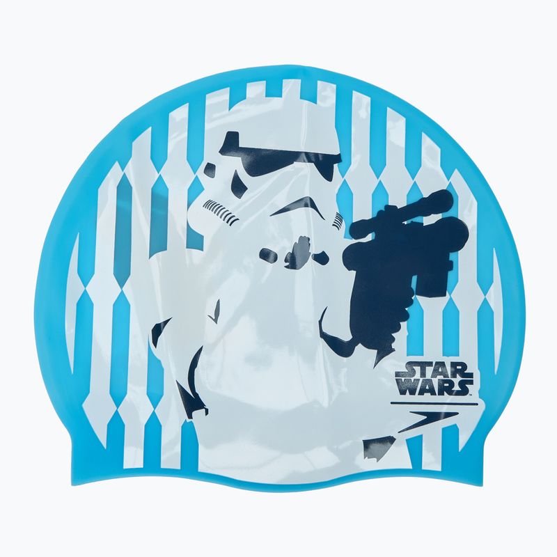 Cuffia Speedo con stampa slogan Star Wars Stormtrooper blu/bianco/grigio