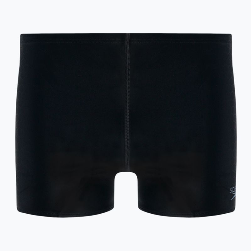 Boxer da bagno Speedo Placement nero/grigio da uomo