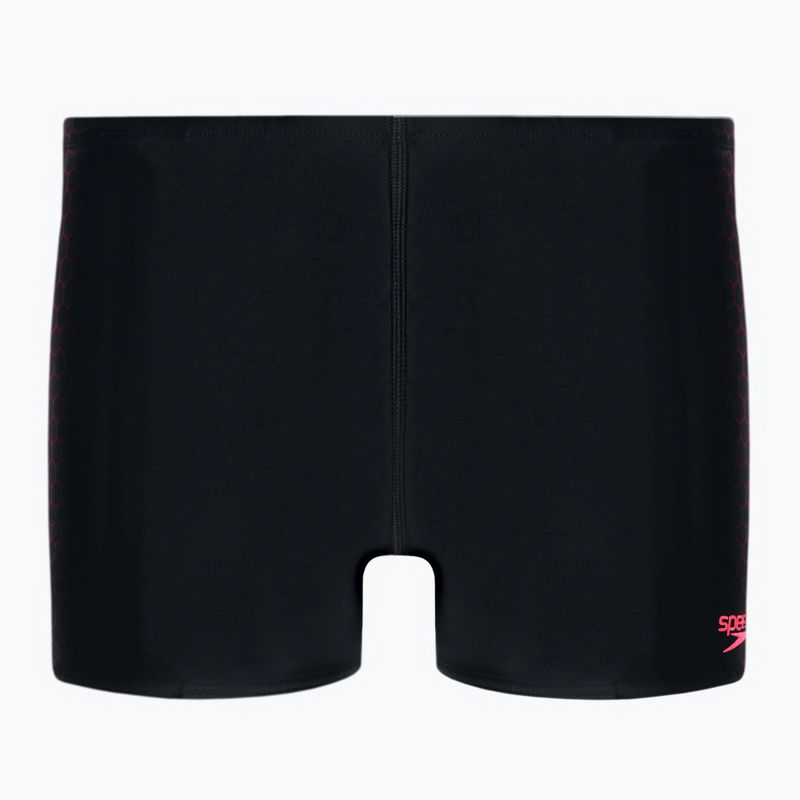 Pantaloncini da bagno Speedo Placement nero/rosso da uomo