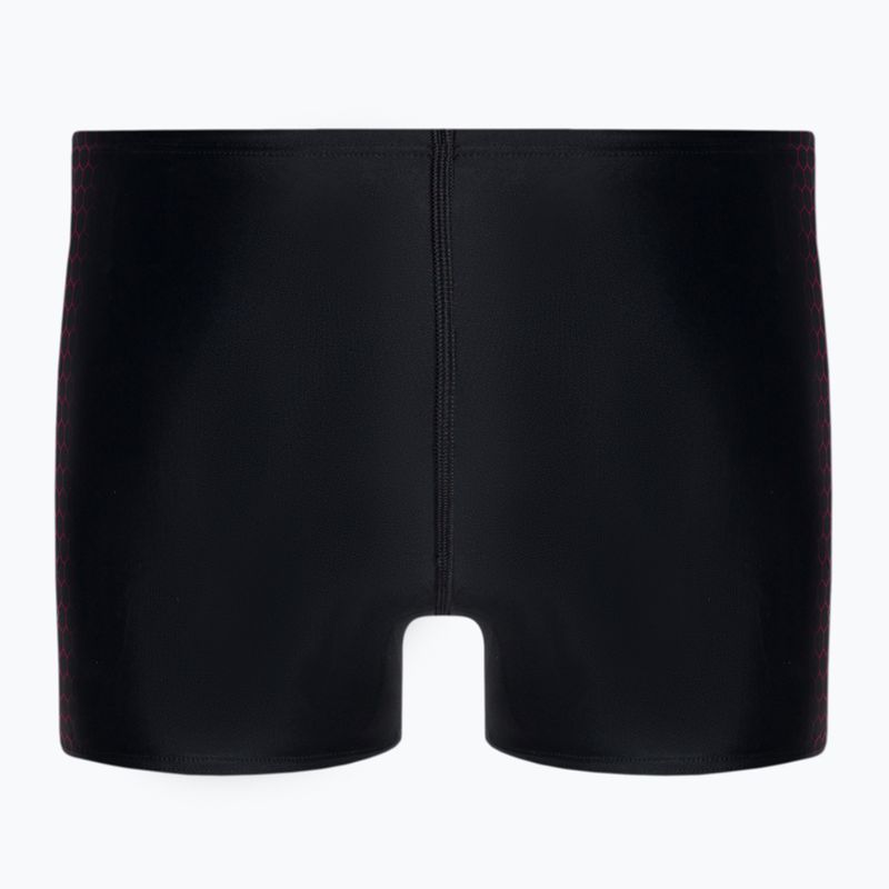 Pantaloncini da bagno Speedo Placement nero/rosso da uomo 2