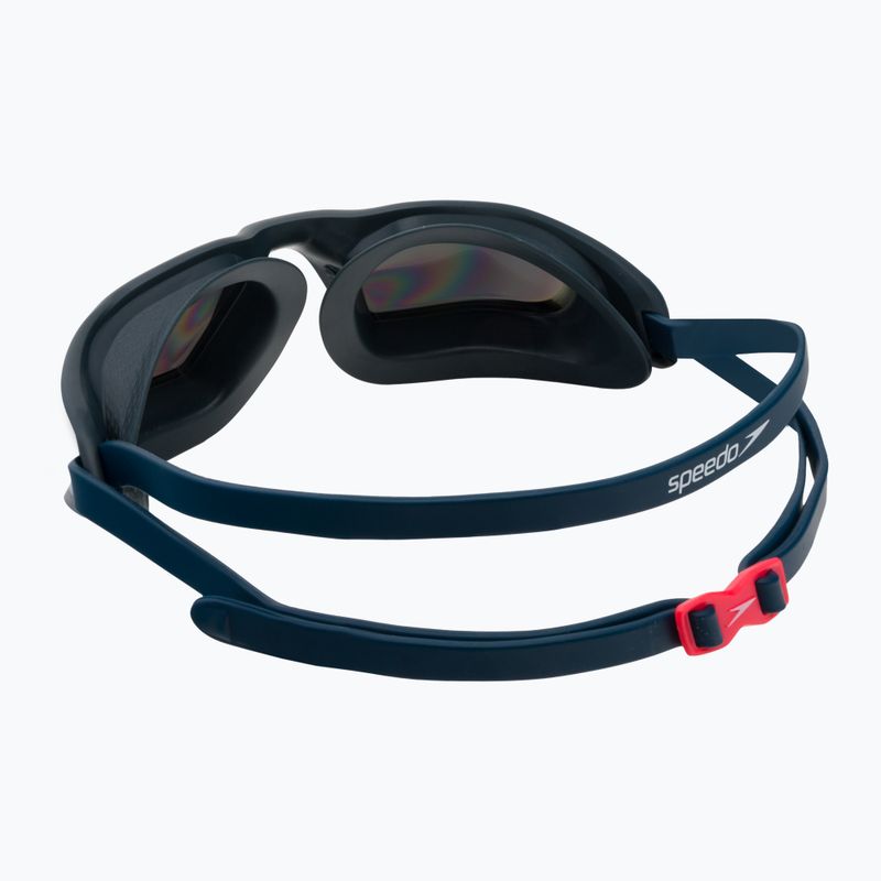 Occhialini Speedo Hydropulse Mirror navy/grigio ossido/rosso fenice/oro 4