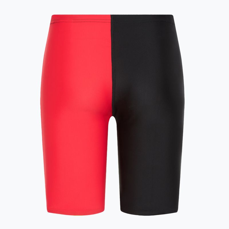Speedo Tech Placement - Maglia da nuoto per bambini nero/rosso 2