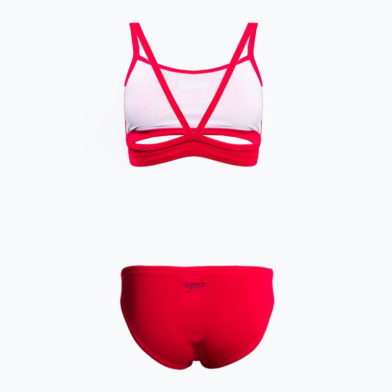 Speedo Essential Endurance+ 2pc rosso costume da bagno a due pezzi da donna 2
