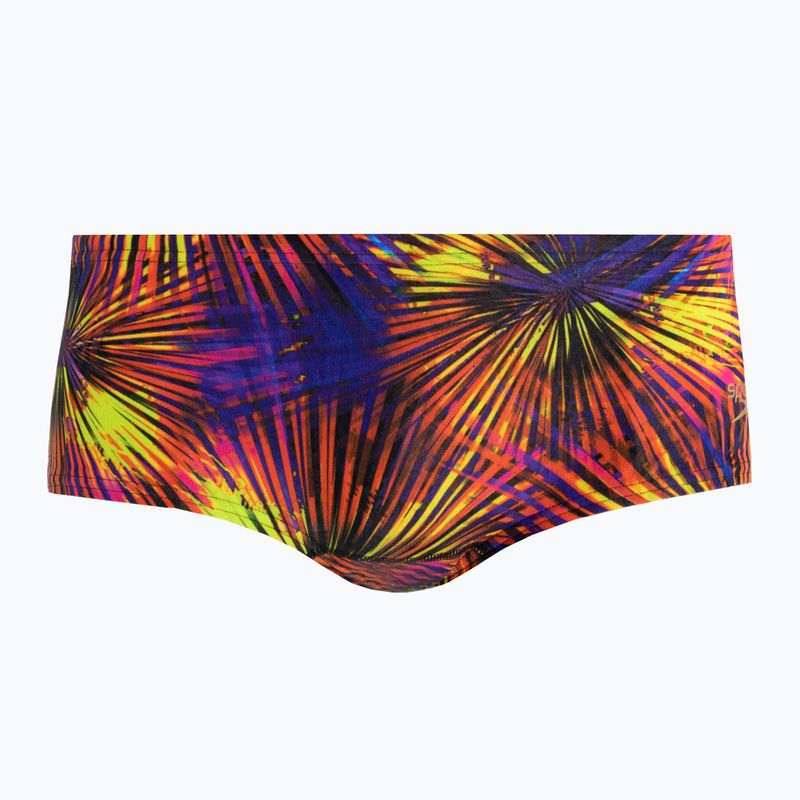 Slip da bagno Speedo Allover da uomo nero/giallo