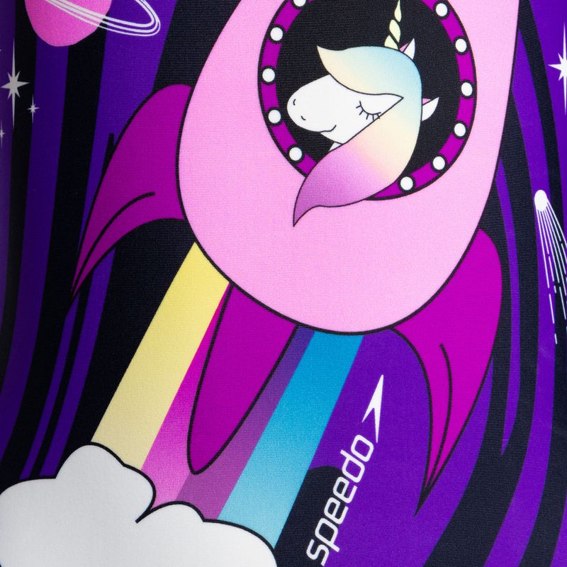 Costume intero da bambino Speedo Digital Placement viola/nero 3