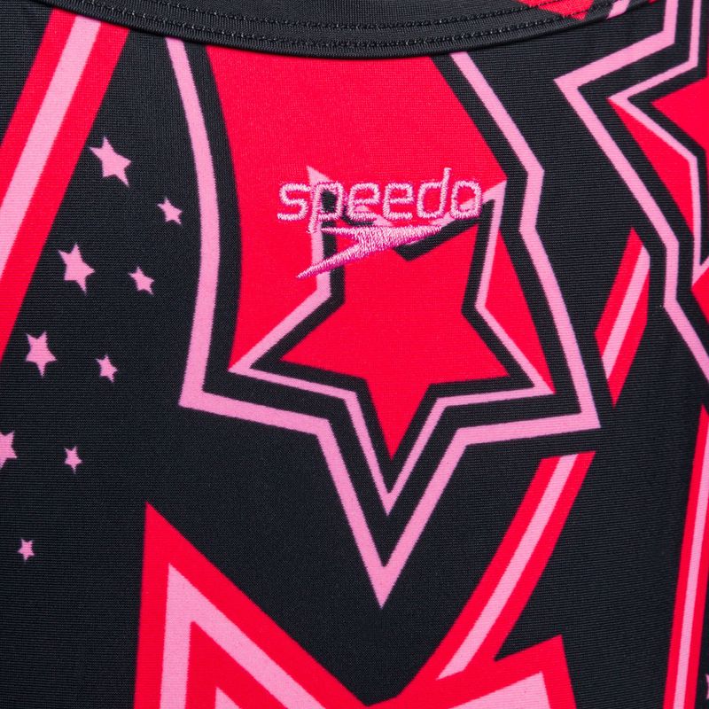 Costume intero da bambino Speedo Allover Xback nero/rosso 3