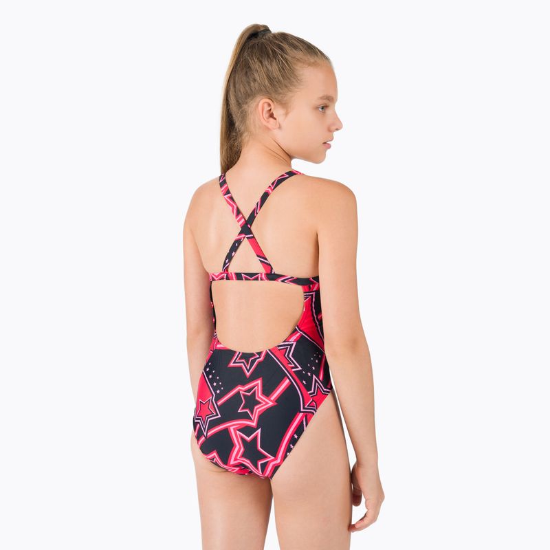 Costume intero da bambino Speedo Allover Xback nero/rosso 6