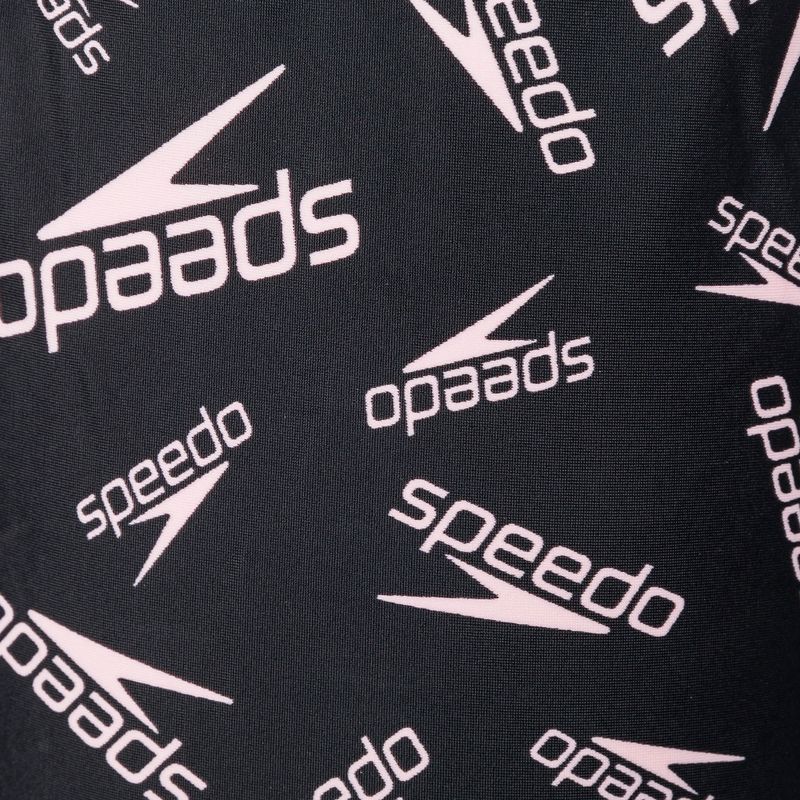Speedo Printed Tie-Back Tankini nero/rosa, costume intero per bambini 3