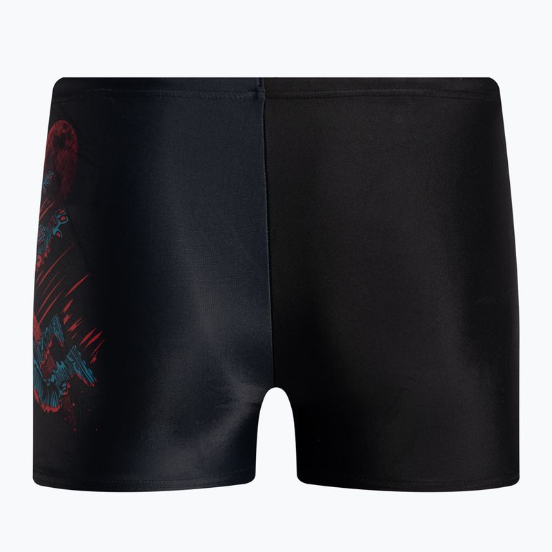 Speedo Placement Digital, costume da bagno per bambini nero/rosso 2