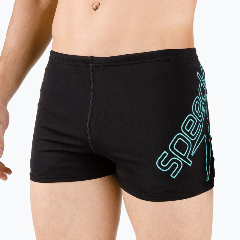 Costume da bagno Speedo Boom Logo Placement da uomo nero/blu