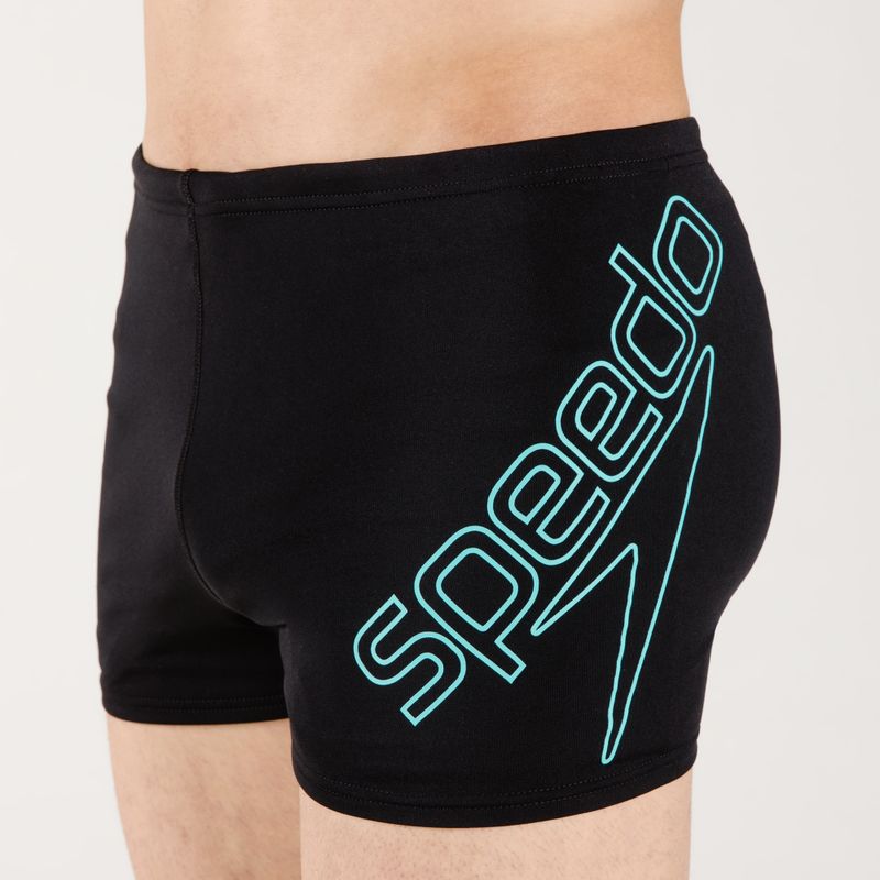 Costume da bagno Speedo Boom Logo Placement da uomo nero/blu 4