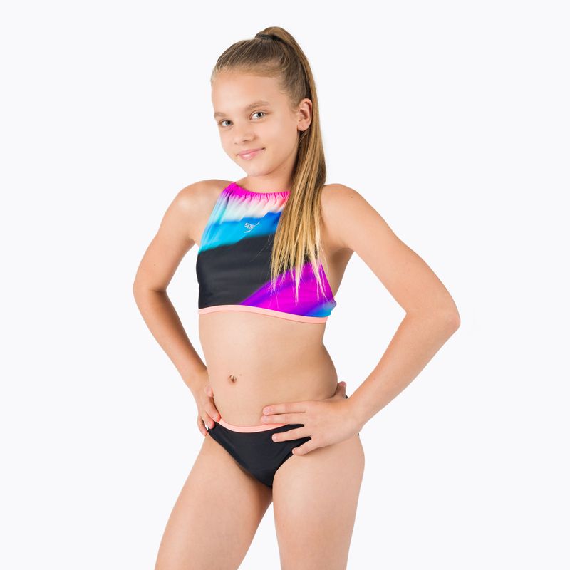 Speedo Star nero/arancione, costume da bagno a due pezzi per bambini