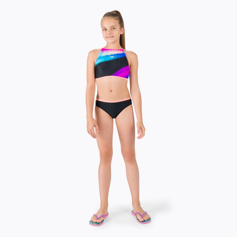 Speedo Star nero/arancione, costume da bagno a due pezzi per bambini 2