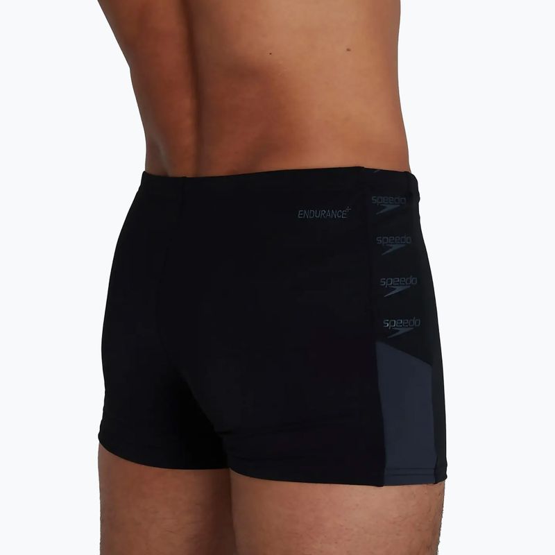 Pantaloncini da bagno Speedo Boom Logo Splice da uomo nero/grigio 8