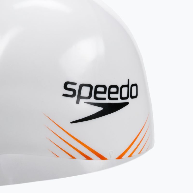 Cuffia Speedo Fastskin bianco/arancio 2