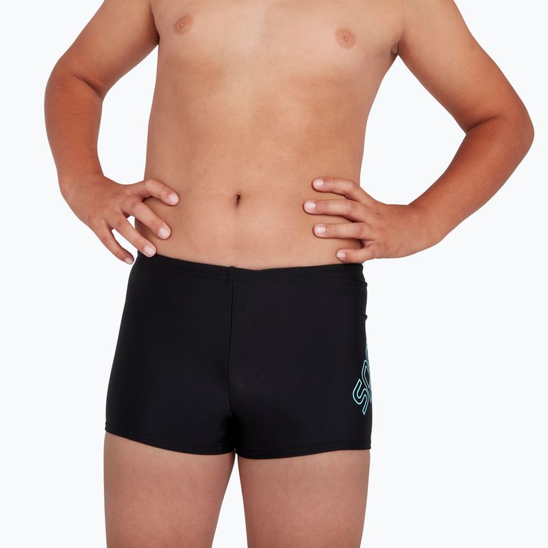 Speedo Boom Logo Placement pantalone da bagno per bambini nero/adriatico chiaro 6