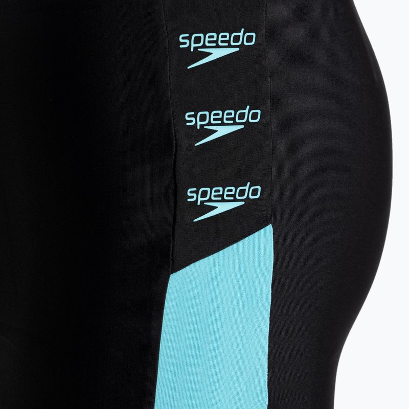 Speedo Boom Logo Splice, costume da bagno per bambini nero/blu 3