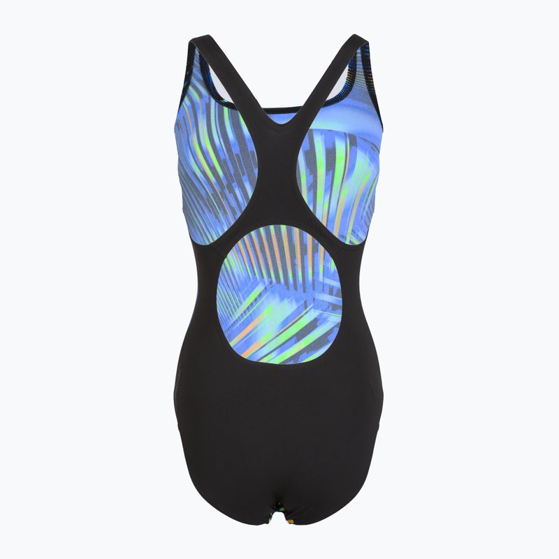 Costume intero Speedo Printed Medalist donna nero/blu 2