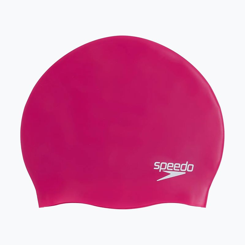 Cuffia Speedo Plain Moulded in silicone rosa elettrico 2