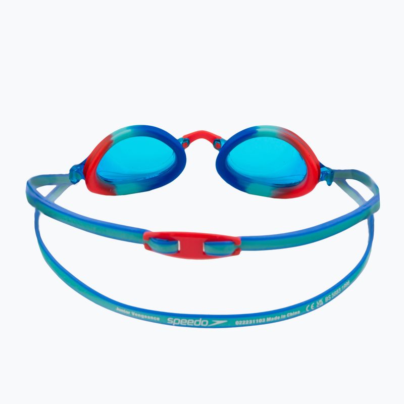 Occhialini da nuoto per bambini Speedo Vengeance piastrelle/blu bellissimo/rosso lava/blu 4