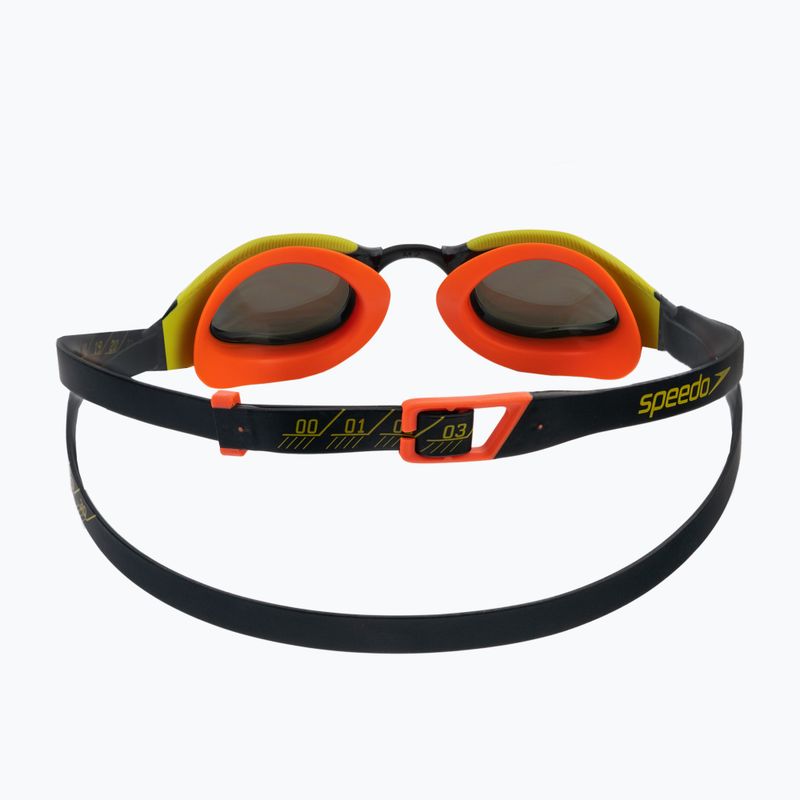 Occhialini da nuoto Speedo Fastskin Hyper Elite Mirror per bambini nero/salso/limone atomico/zaffiro 5