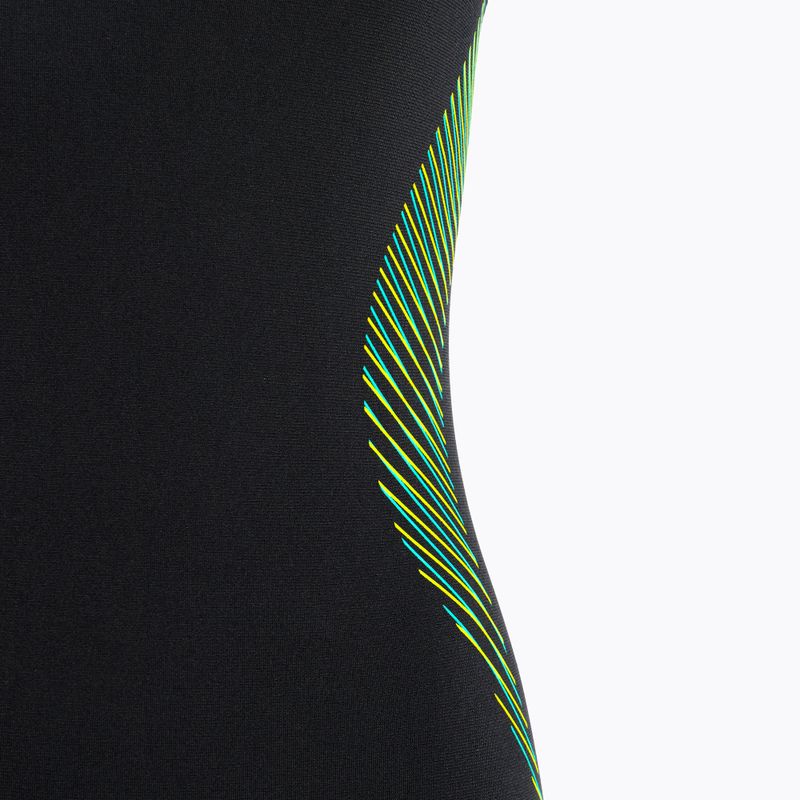 Speedo Placement Muscleback - costume intero da donna nero/tile/atomic lime 3