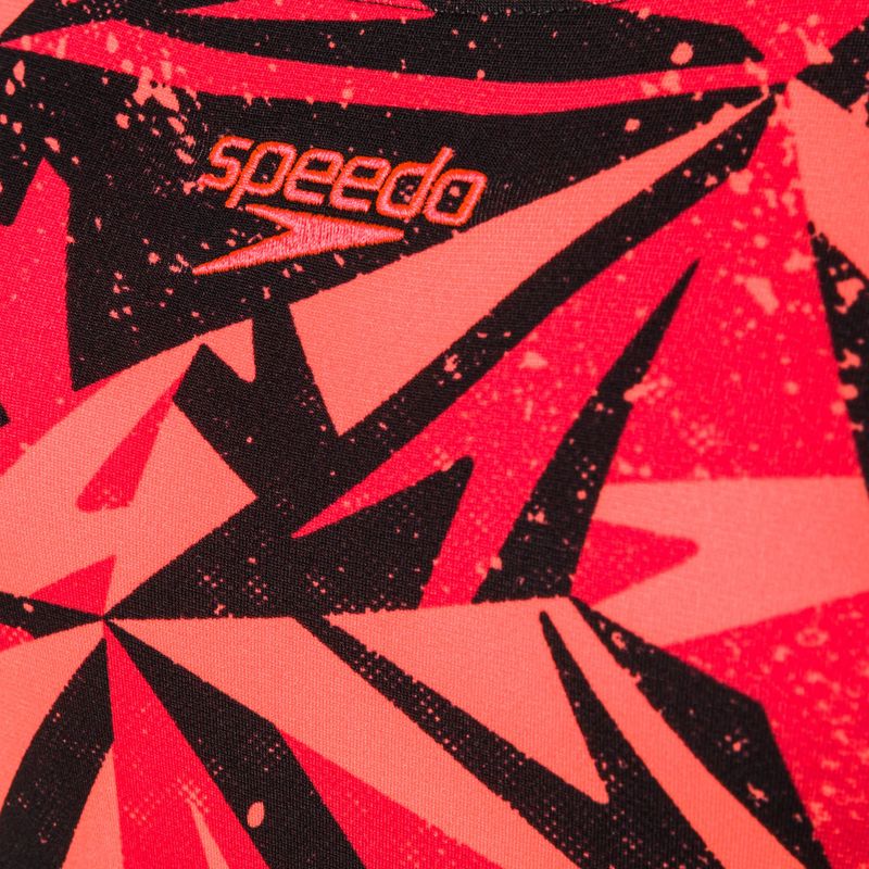 Speedo Hyperboom Placement Muscleback costume intero donna nero/rosso lava/sirena 9