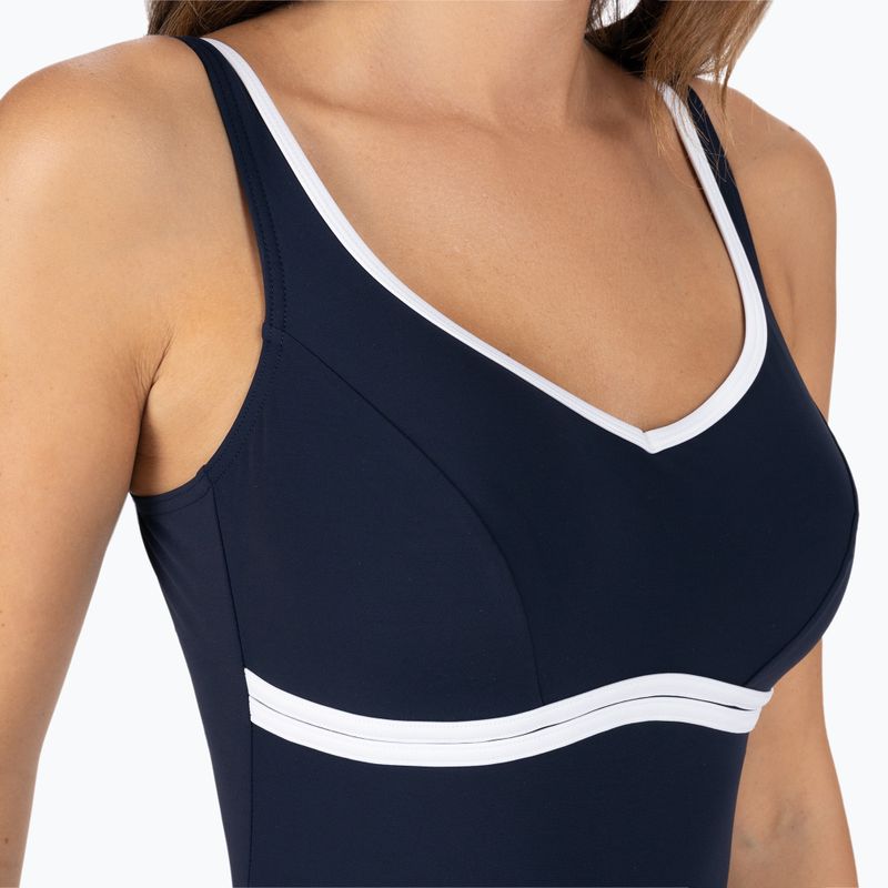 Speedo ContourLuxe Solid Shaping - costume intero donna true navy/bianco/bianco 4
