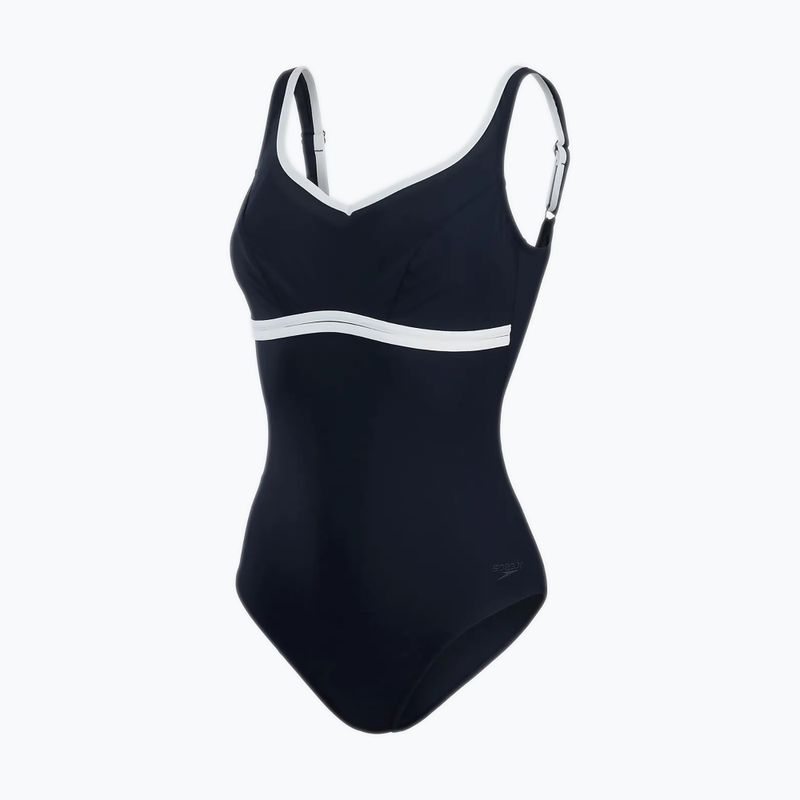 Speedo ContourLuxe Solid Shaping - costume intero donna true navy/bianco/bianco 7