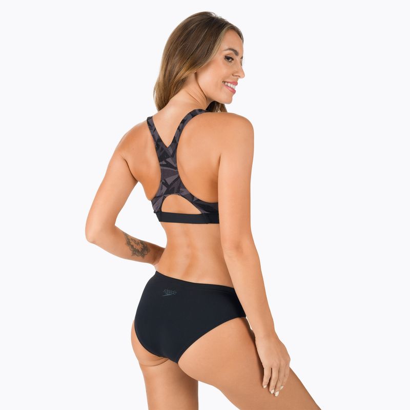 Speedo costume da bagno a due pezzi da donna Hyperboom nero/ossido/anfiteatro 3