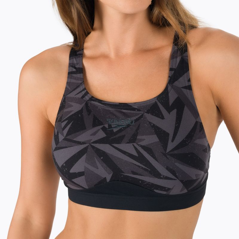 Speedo costume da bagno a due pezzi da donna Hyperboom nero/ossido/anfiteatro 4