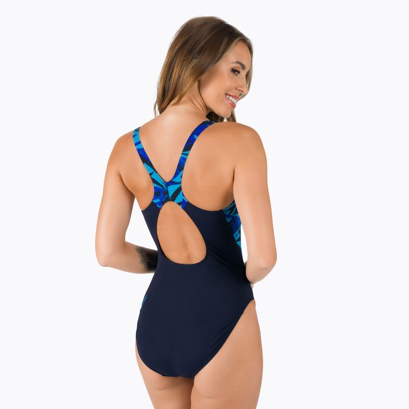 Speedo Hyperboom Splice Muscleback costume intero donna true navy/blueflame/pool 3