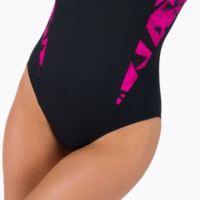 Costume intero Speedo Hyperboom Splice Muscleback donna nero/rosa/ecstatico 8