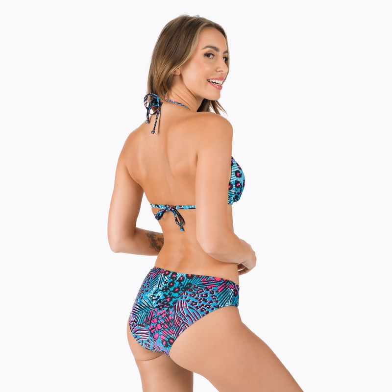 Speedo costume da bagno due pezzi donna Triangle jungle lapis/nero/bianco/rosa fluo 3