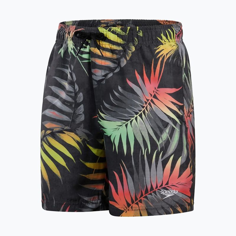 Speedo pantaloncini da bagno per bambini con palma 15" stampata, nero/verde/fluotangolo