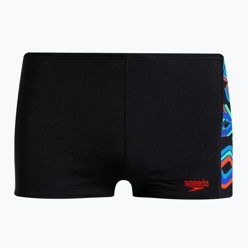 Speedo Digital Allover Panel pantaloncini da bagno per bambini scatterblk/lava red/neonabsinthe